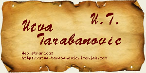 Utva Tarabanović vizit kartica
